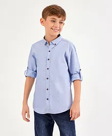 Primo Gino Solid Shirt - Blue