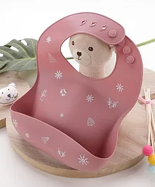 Printed Silicone Pocket Baby Bib - Christmas