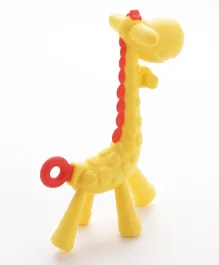 Fab N Funky Giraffe Silicone Teether - Yellow & Red