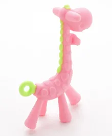 Fab N Funky Giraffe Silicone Teether - Pink