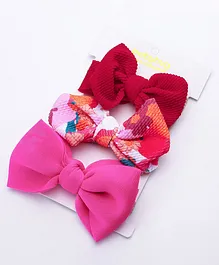 Babyhug Free Size Bow Applique Hair Rubber Band Set of 3 - Multicolour