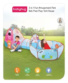 Babyhug Fun Amusement Park 3 in 1 Pool Play Tent House - Blue