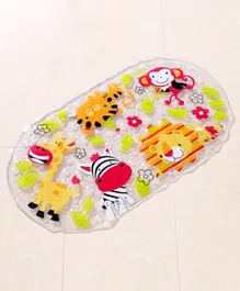 Babyhug Anti-Skid Multicolour Bath Mat for Kids - Safe Non-Slip Surface, Suction Cups, Easy Clean, 71x38cm