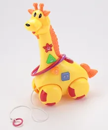 Giraffe Pull Along Toy - Yellow