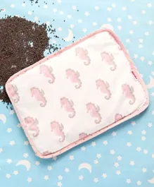 Babyhug Head Shaping Mustard Seed Rai Pillow - White and Pink