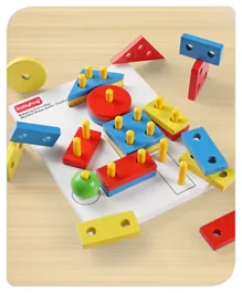 Babyhug Montessori Sort n Play Wooden Shape Sorter 22 Pieces - Multicolour