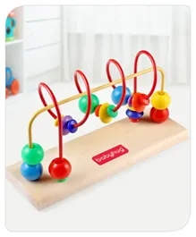 Babyhug Montessori Wooden Classic Beads Maze - Multicolour