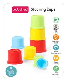 Babyhug Stacking Cups Multi Color - 8 Pieces