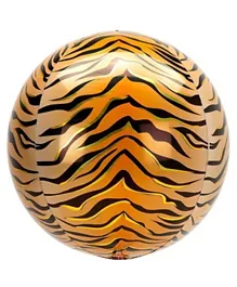 Amscan Orbs Tiger Print Balloon - Orange
