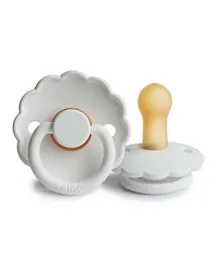 FRIGG Daisy Latex Baby Pacifier 1-Pack Bright White - Size 2