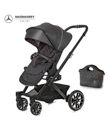 Mercedes-Benz Avantgarde GTX Baby Stroller With Bag2go Bag - Magma Grey