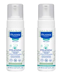 Mustela Stelatopia Foam Shampoo Pack of 2 - 150mL