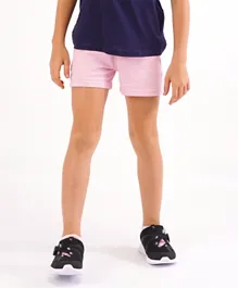Primo Gino French Terry Shorts In Slub Jersey- Pink