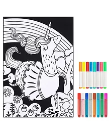 Velvet Coloring Kit Unicorn - 17 Pieces