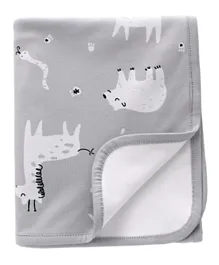 Animal Print Blanket Large - Grey