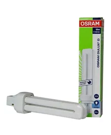 Osram CFL Bulb Daylight 18 Watts 2 Pin - White