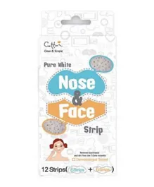 CETTUA C&S Pure White Nose And Face Strips - Pack of 12
