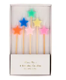 Meri Meri Mixed Star Candles - 6 Pieces