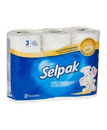 Selpak Calorie Absorber Kitchen Paper Towel 70 Sheets (Per Roll) x 3ply - Pack of 3 Rolls