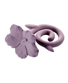 Natruba Teether - Natural Rubber - Hawaii Flower - Purple