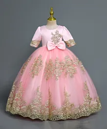 DDaniela Embellished Duchess Party Dress - Pink