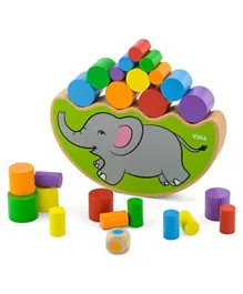Viga Wooden Balancing Game Elephant - Multicolour