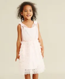 SAPS Soft Net Bow Detail Tutu Dress - Baby Pink