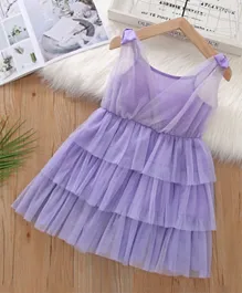 SAPS Bow Detail Tutu Dress - Purple