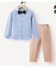 SAPS Full Sleeves Shirt with Pants Set - Light Blue