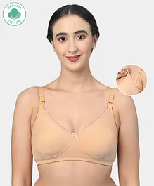 ECOMAMA Organic Antimicrobial Feeding Bra - Light Brown