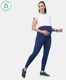 ECOMAMA Organic Maternity Full Length Tights - Dark Blue