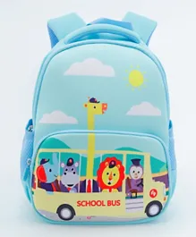 Fun School Bus Backpack Light Blue - 15 cm