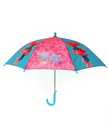 Universal Trolls Kids Automatic Umbrella Pink Blue - 16 Inches