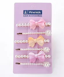 Pine Kids Hair Pins And Clips Set of 6 - Multicolor