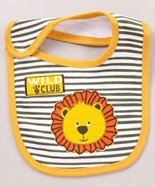 Babyhug Bib Lion Print - Yellow