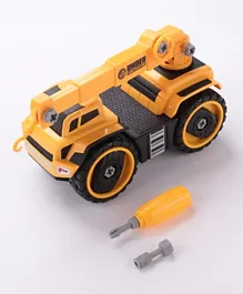 Multifunctional DIY Crane Truck Toy - Yellow