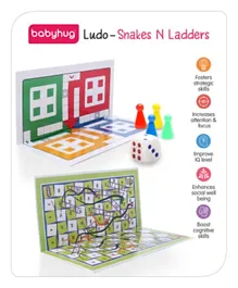 Babyhug Ludo and Snakes  and Ladders Board Game - 2 to 4 Players