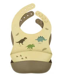 A Little Lovely Company Dinosaurs Silicone Bib - Set Of 2
