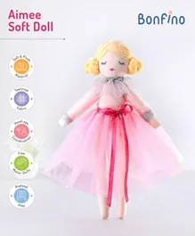 Bonfino Aimee Soft Candy Doll Pink - 30 cm