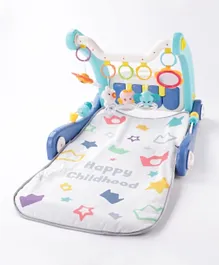 2 In 1 Baby Walker and Playmat - Blue