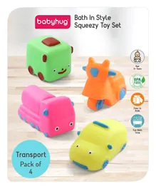 Babyhug Bath Squeeze Toys Transport - Pack of 4