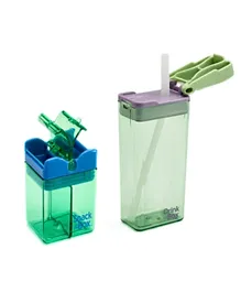 Precidio Portable 354ml Drink Box + Snack in the Box - Green