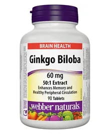 WEBBER NATURALS  Ginkgo Biloba 150MG - 90 Tablets