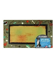Dry Mate Bow Wow Border Design Bowl Place Mat