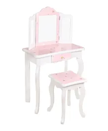 Dressing Table with Stool Toy Makeup Kit - Pink