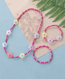Babyhug Free Size Jewellery Set Floral Design- Multicolor