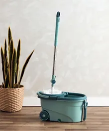 HomeBox Elite Spin Mop Bucket With 2 Mop Head Stainless Steel Winger - 8L