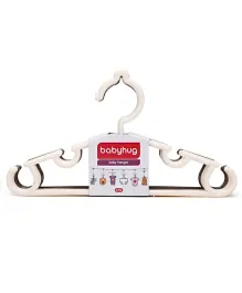 Babyhug Set Of 6 Hangers - Cream And Light Brown