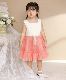 Smart Baby Dog Embellished Party Dress - Multicolor