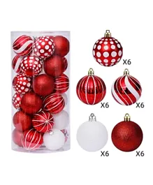 Christmas Decoration Mixed Ornaments - Red